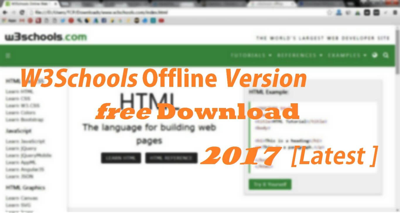 NEW 2017 W3Schools Offline Version free Download tutorial LATEST